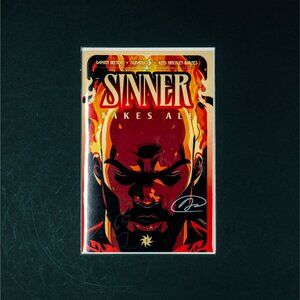 Sinner Takes All #1 Variant Comic Signed By Damien Becton VF/NM Condition Protec